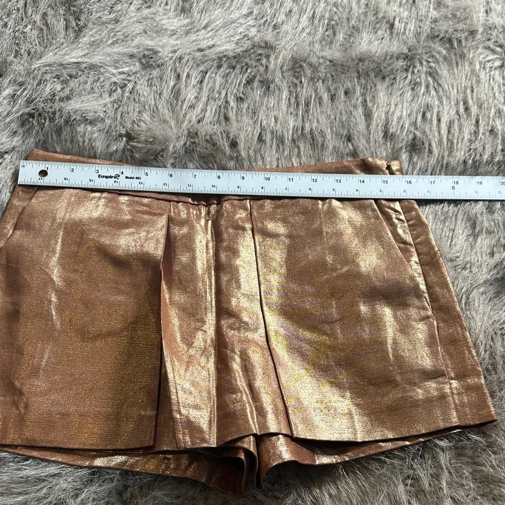 J. Crew Shimmering Bronze High Waist Shorts